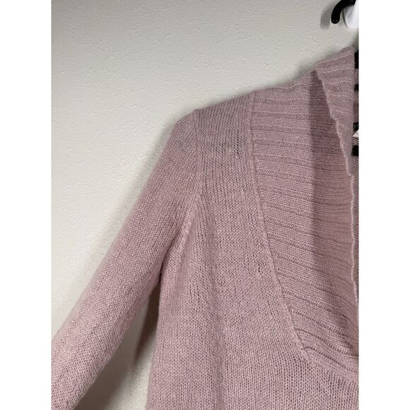 J Crew Pink Wool Mohair Blend V Neck Sweater Womens XS Blush Pink Cozy Warm - Picture 2 of 8